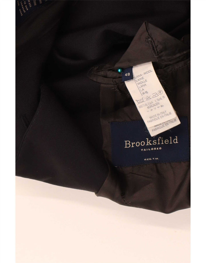 Brooksfield Herre 3-knaps blazerjakke IT 48 Medium Sort Uld