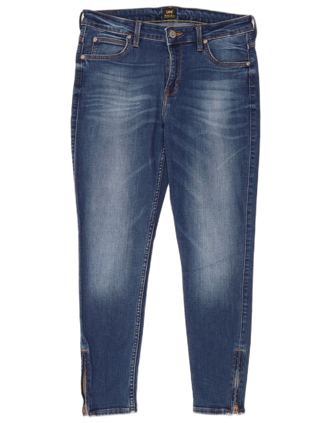 LEE Scarlett Cropped Jeans til kvinder W30 L25 blå bomuld