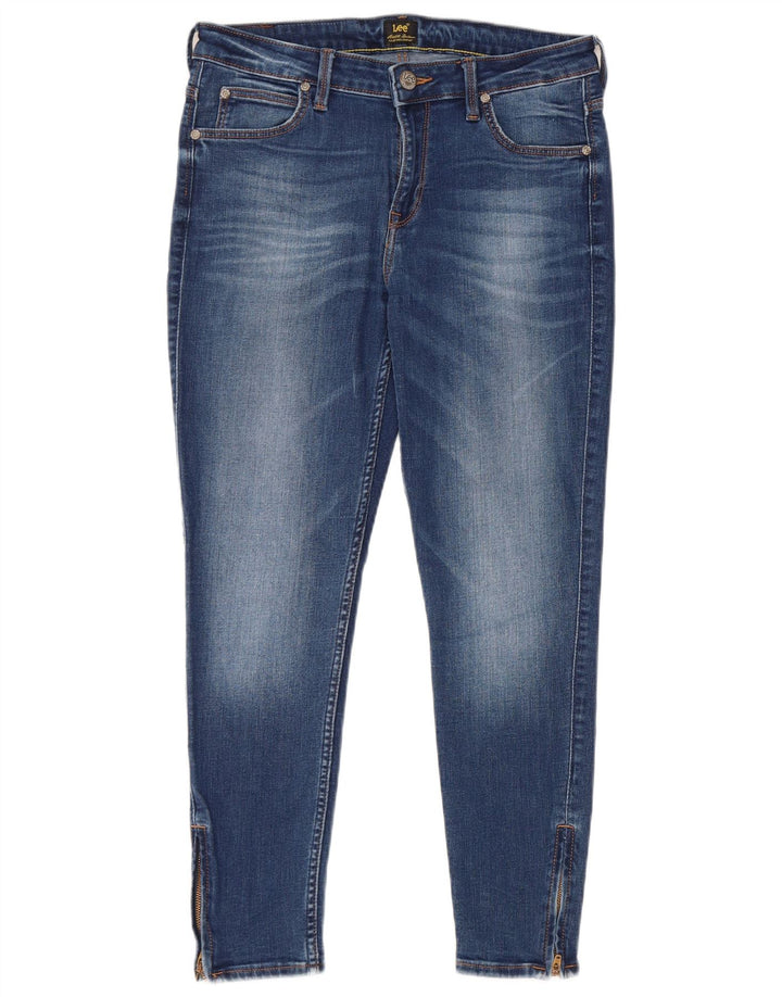 LEE Scarlett Cropped Jeans til kvinder W30 L25 blå bomuld
