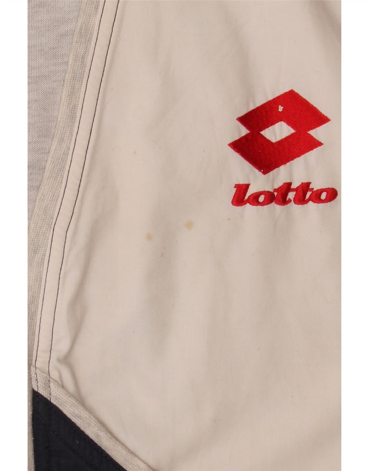 Lotto Herre grafisk ærmeløs træningsdragt Topjakke Stor hvid farveblok