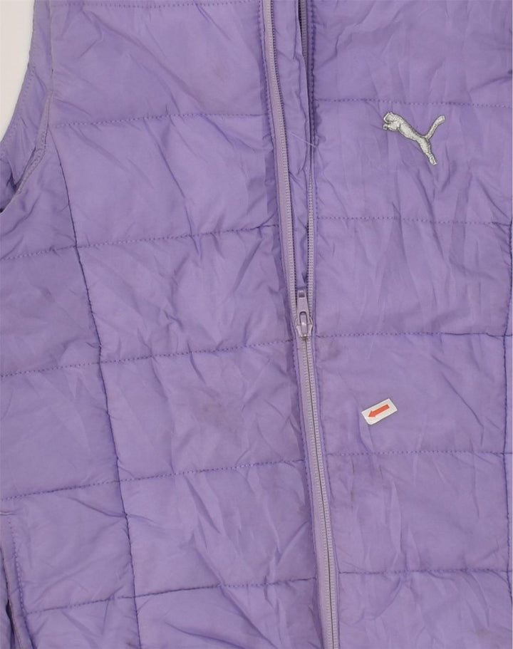 PUMA Girls Padded Gilet 10-11 Years Medium Purple Polyester | Vintage Puma | Thrift | Second-Hand Puma | Used Clothing | Messina Hembry 