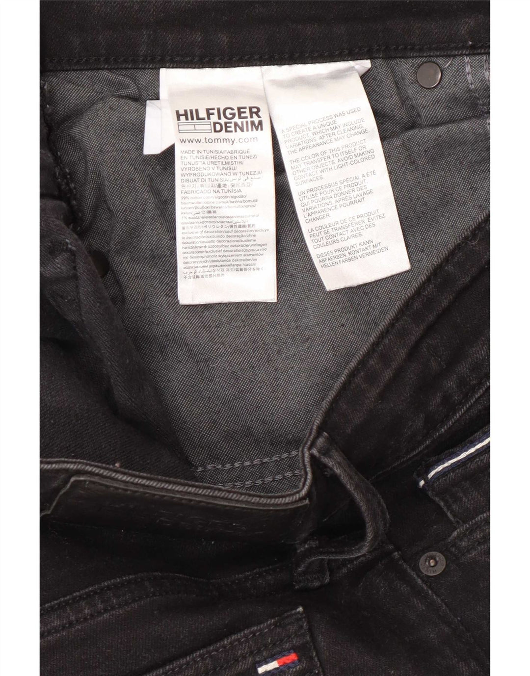 Tommy Hilfiger Mens Slim Jeans W36 L34 Grey Cotton