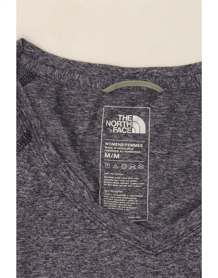 The North Face Dame T-Shirt Top UK 12 Medium Navy Blue Flecked Polyester