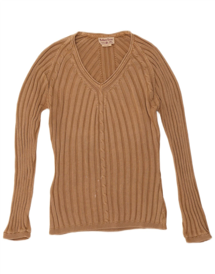 Marlboro Classics Dame V-hals sweater UK 18 XL Beige