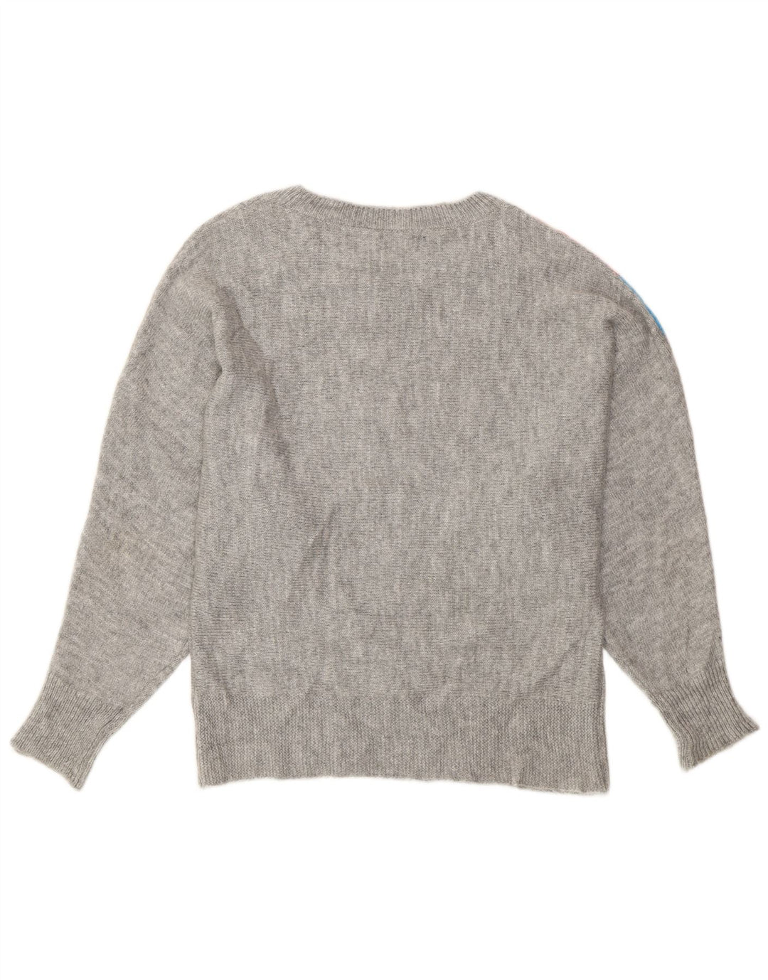 M&Co Dame Batwing Boat Neck Jumper Sweater UK 14 Medium Grå Stribet
