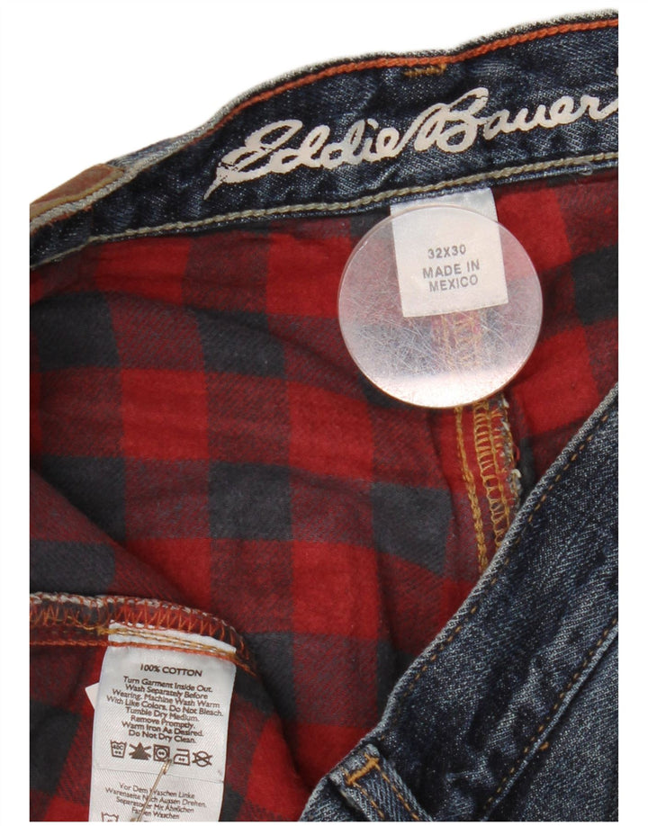 EDDIE BAUER Straight Jeans til mænd W32 L30 Blå Bomuld