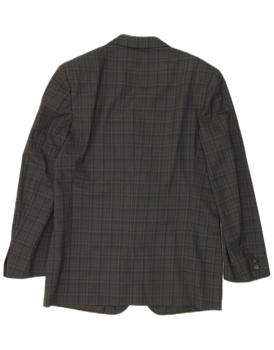 VALENTINO Herre 2-knaps blazerjakke IT 50 Stor blå ternet viskose