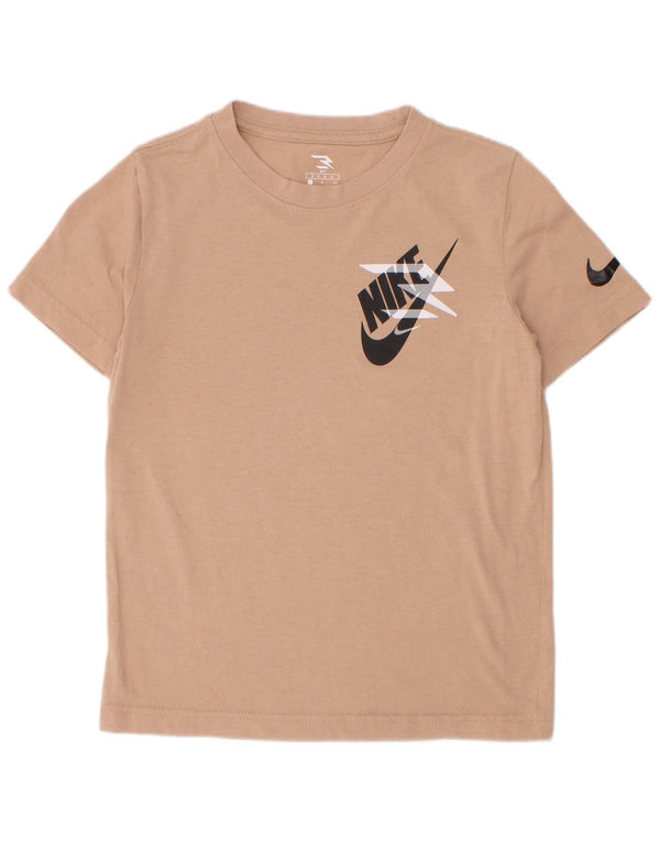 Nike Boys Grafisk T-Shirt Top 8-9 år Lille Beige