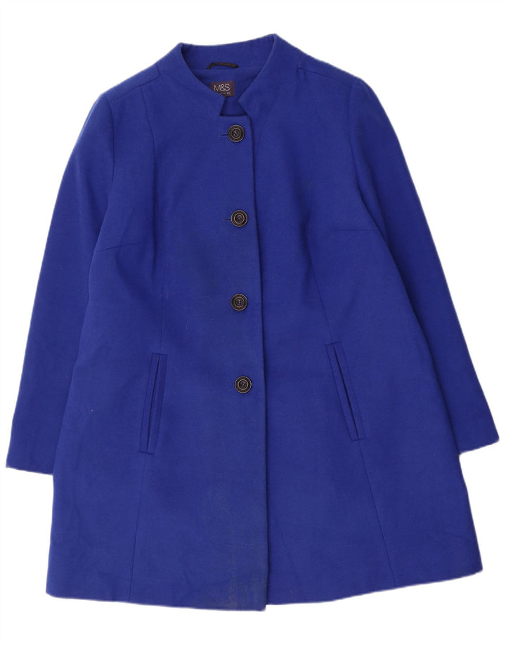 Marks & Spencer Dameoverfrakke UK 18 XL Blå Polyester