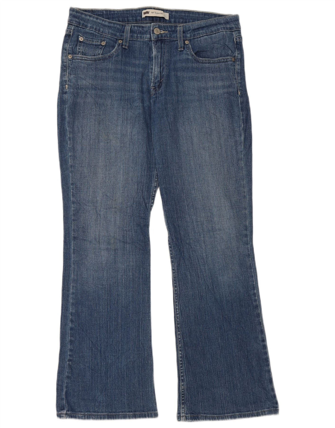 Levi's Dame 518 Super Low Bootcut Jeans W30 L30 Blå Bomuld