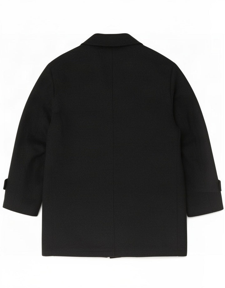 Bugatti Herre Overfrakke IT 46 Small Black Virgin Wool