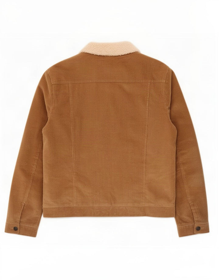 Zara Herre Corduroy Jacket UK 40 Large Brown Colourblock