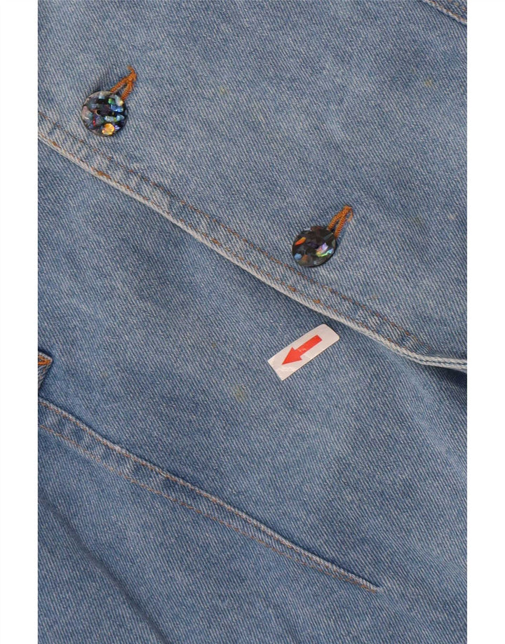 POP 84 Dame 2-knaps Denim Blazer Jacket UK 10 Small Blue
