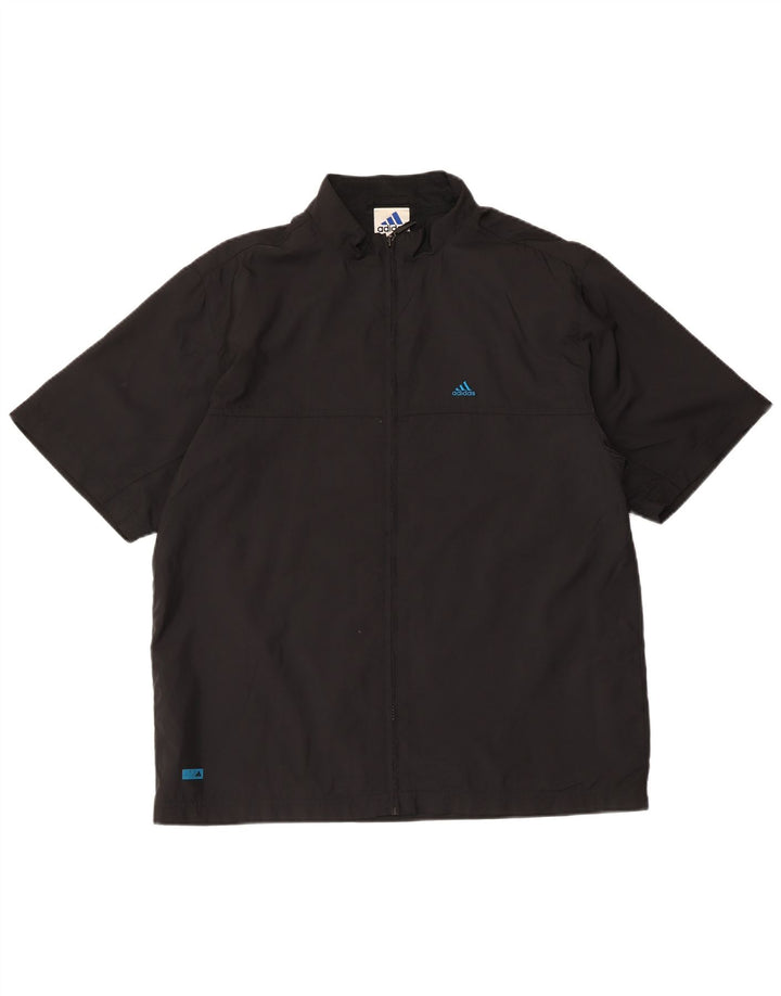 Adidas Kortærmet træningsdragt til mænd, lille jakke, sort polyester