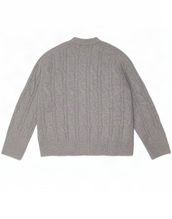 Abercrombie & Fitch Dame sweater med rund hals DK 14 Medium Grå