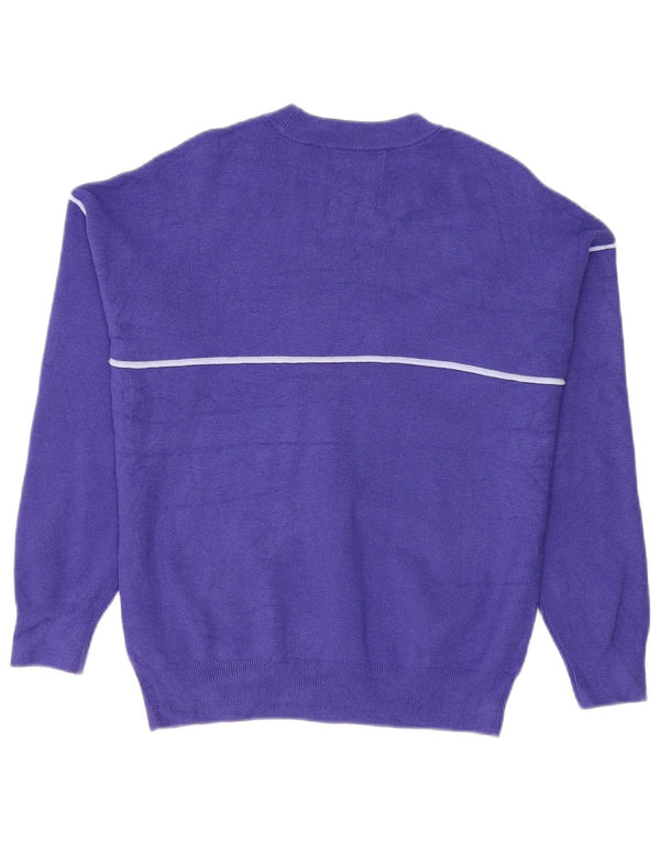 Marks & Spencer Dame sweater med rund hals DK 14 Medium Blue Viscose