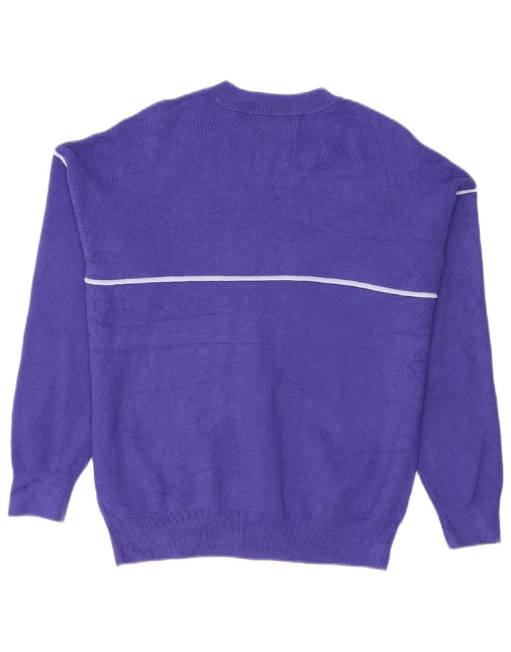 Marks & Spencer Dame sweater med rund hals DK 14 Medium Blue Viscose