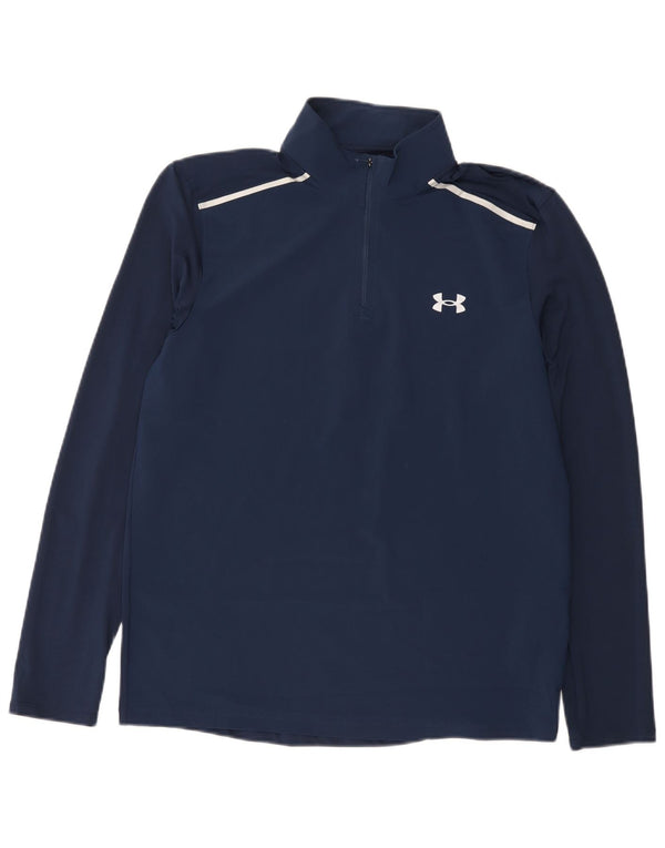 Under Armour Herre grafisk lynlås-hals sweater træningsdragt Top Medium Navy Blue