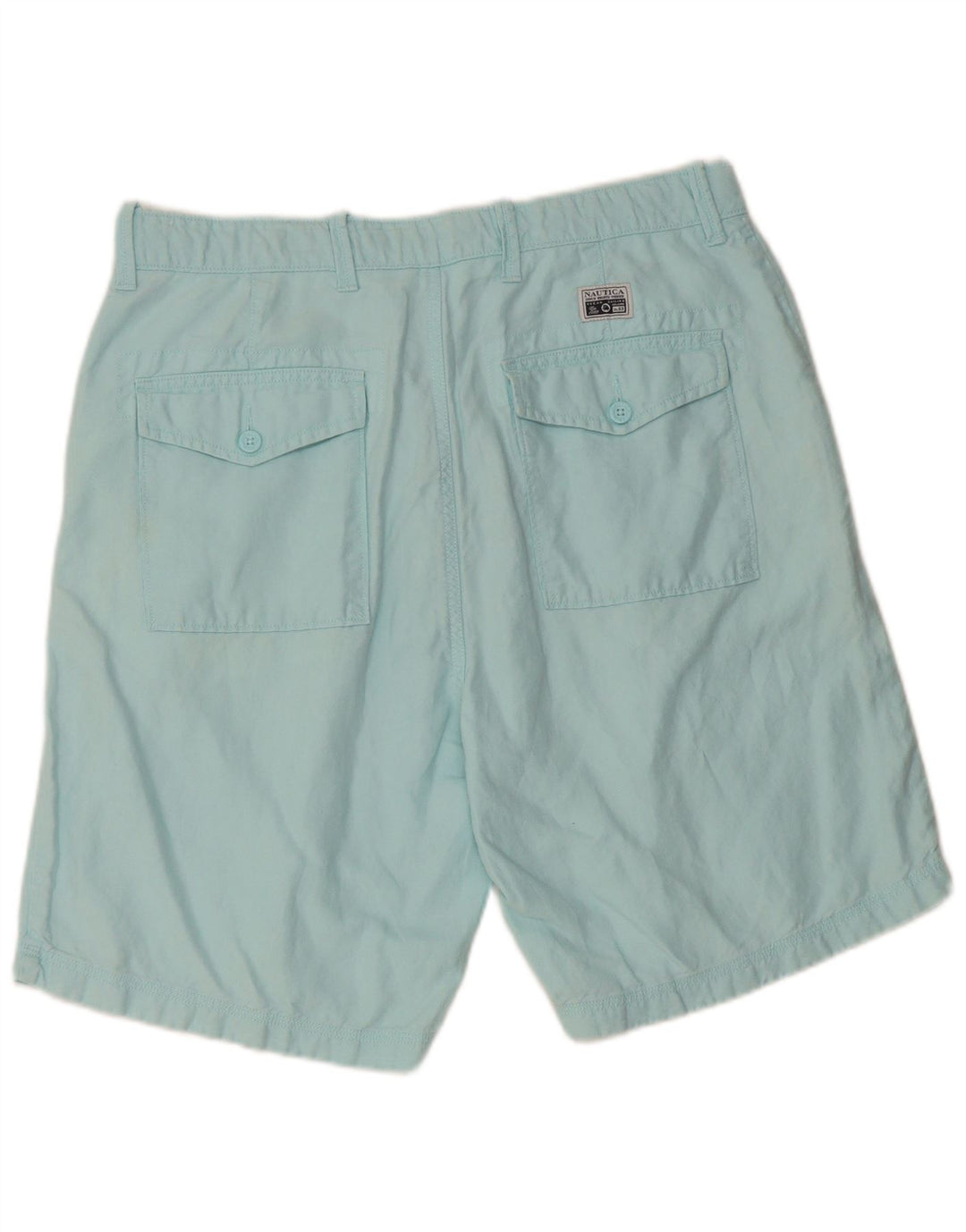 NAUTICA Mens Chino Shorts W34 Large Blue Linen