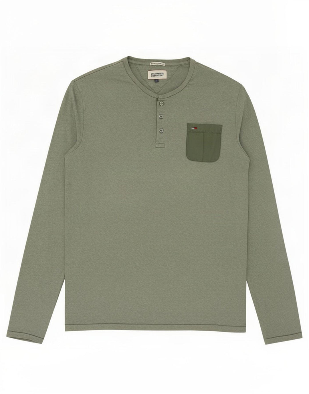 Tommy Hilfiger Herre Top Langærmet Stor Grå Flecked Bomuld