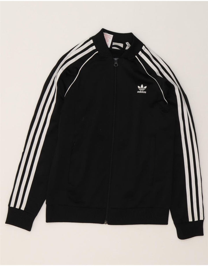 Adidas Drenge Træningsdragt Topjakke 11-12 År Sort Polyester