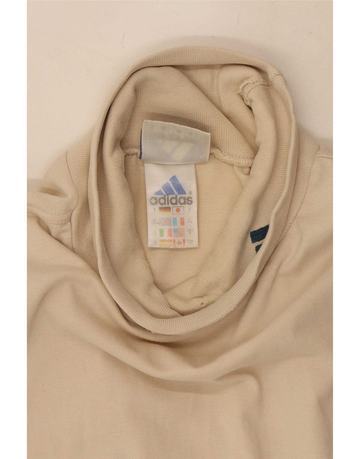 Adidas Herre Top Langærmet UK 38/40 Medium Beige Bomuld