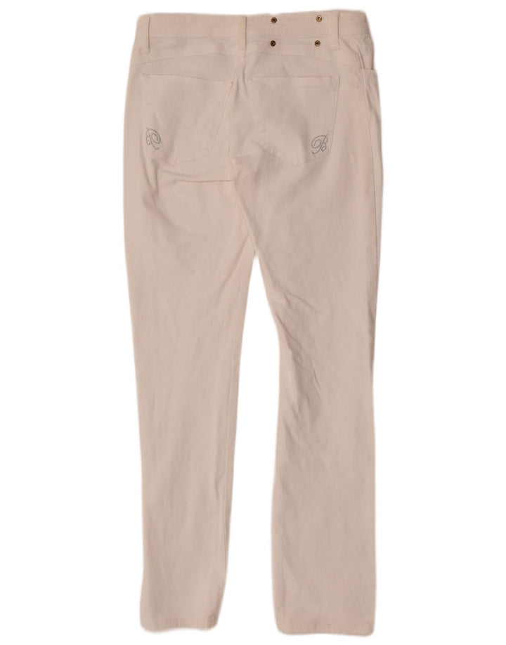 Blumarine Dame Slim Jeans IT 44 Medium W30 L33 Hvid Bomuld