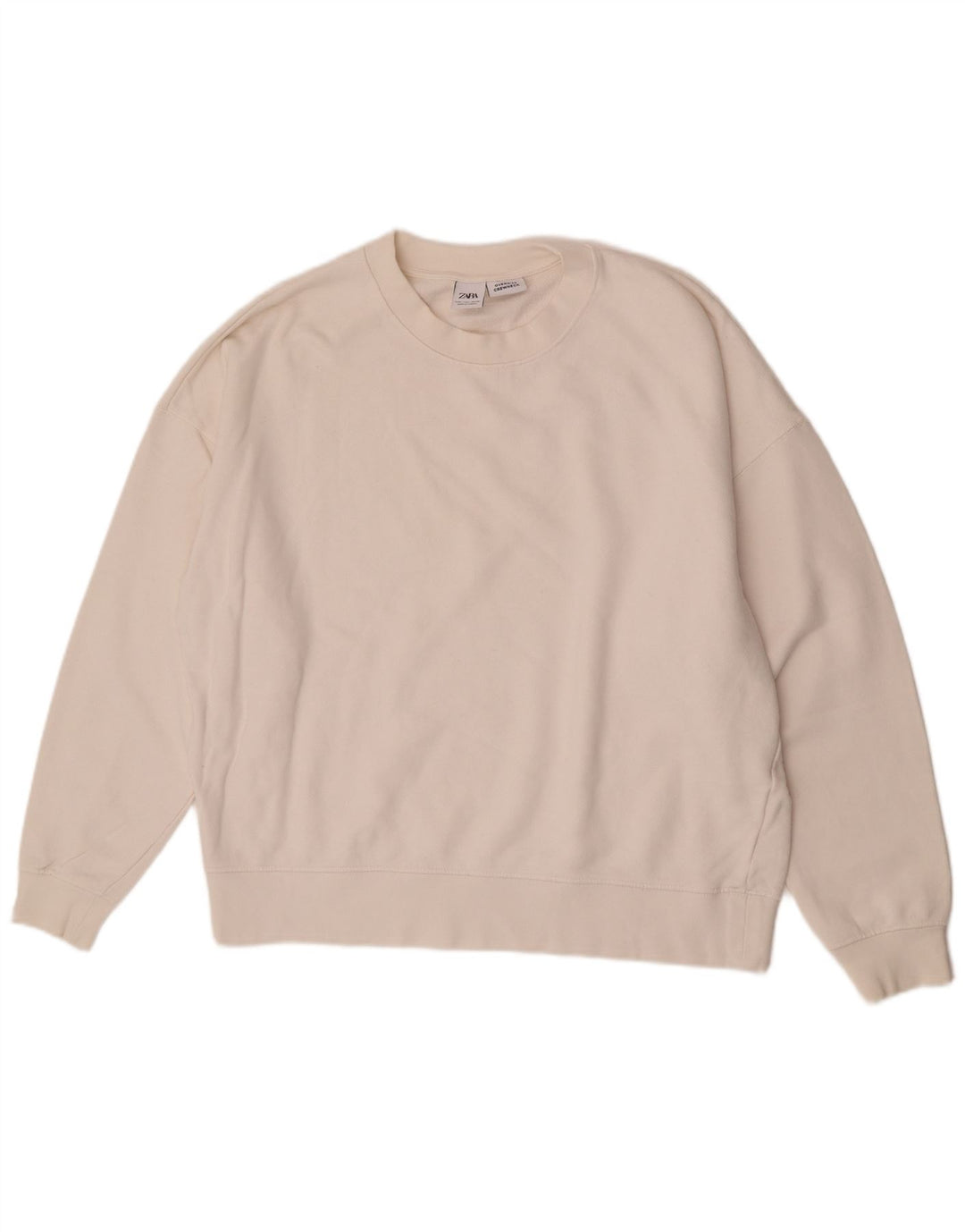Zara Herre Oversized Sweatshirt Jumper Large White
