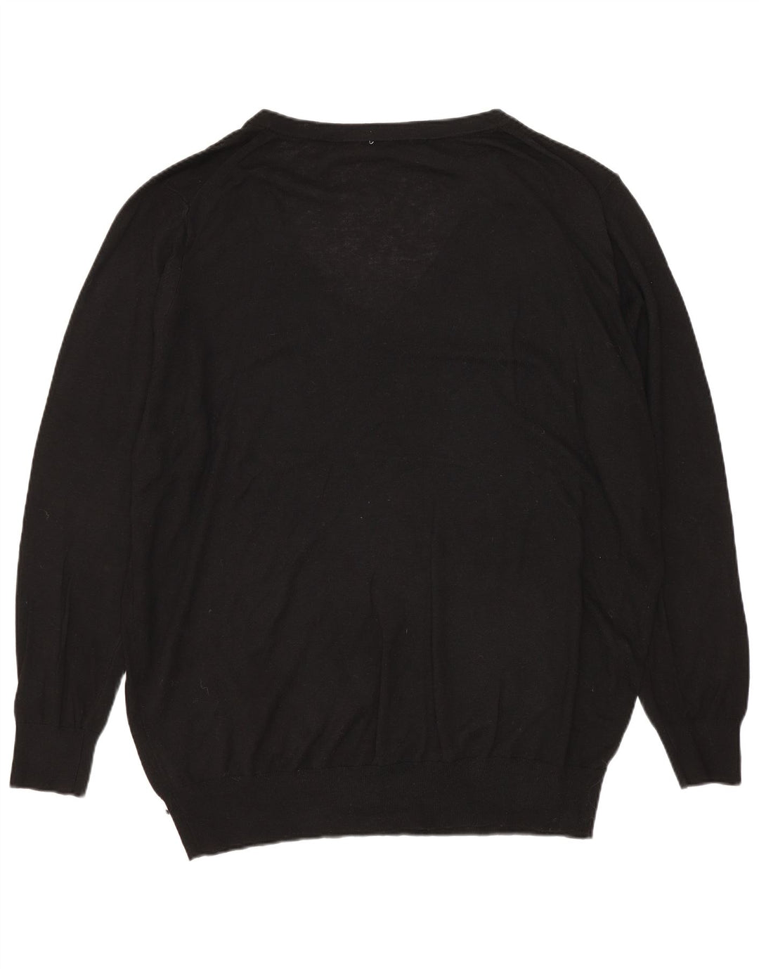 Zara Dame Oversized V-hals sweater UK 14 Medium Sort Modal