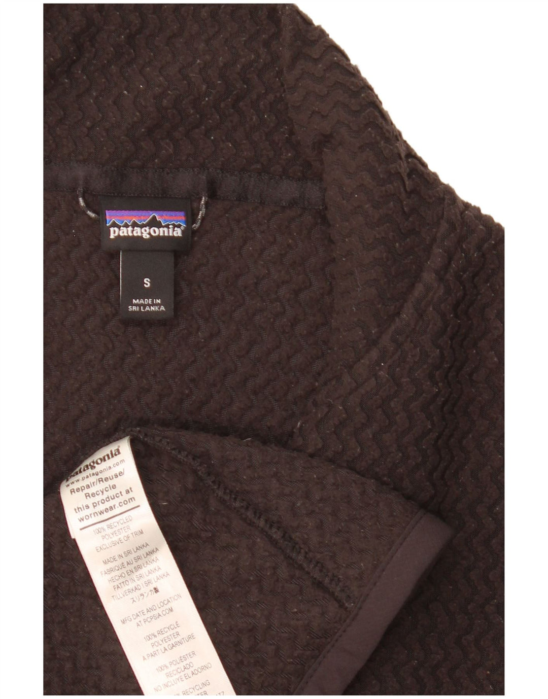 Patagonia Herre Zip Neck Pullover Træningsdragt Top Lille brun Polyester