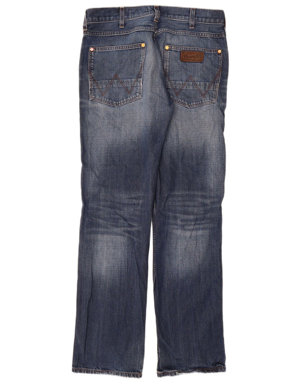 Wrangler Herre Ace Straight Jeans W32 L34 Marineblå Bomuld