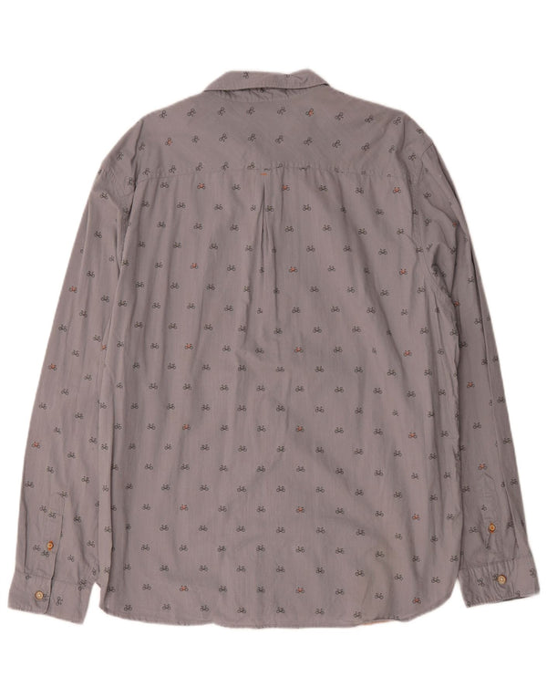 White Stuff Herre Classic Fit skjorte 2XL Grå plettet bomuld