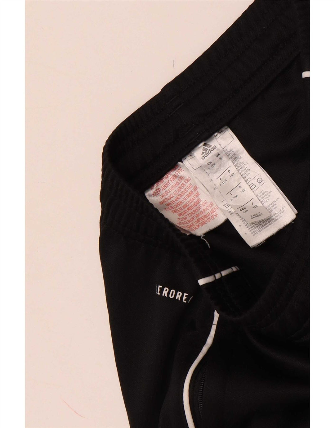 Adidas Boys Aeroready Tracksuit Bukser 9-10 år Sort polyester