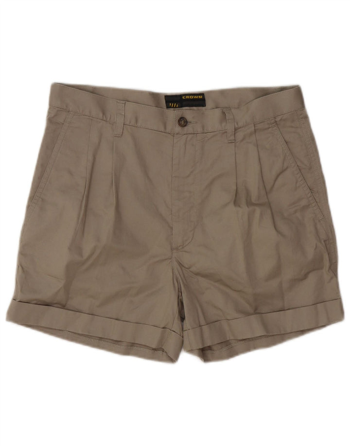 CROWN Herre Pegged Chino Shorts IT 48 Medium W32 Beige Bomuld