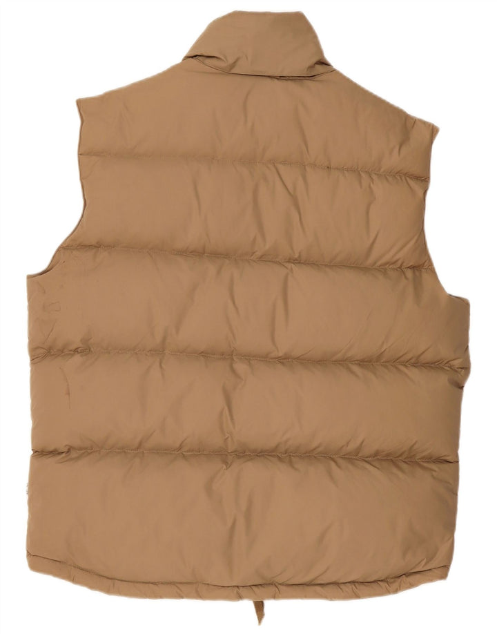 Tom Tailor Herre Polstret Gilet UK 40 Stor Beige Polyamid