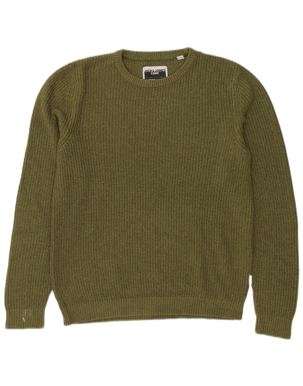 Jack & Jones Herre Boat Neck Jumper Sweater Stor Khaki Akryl