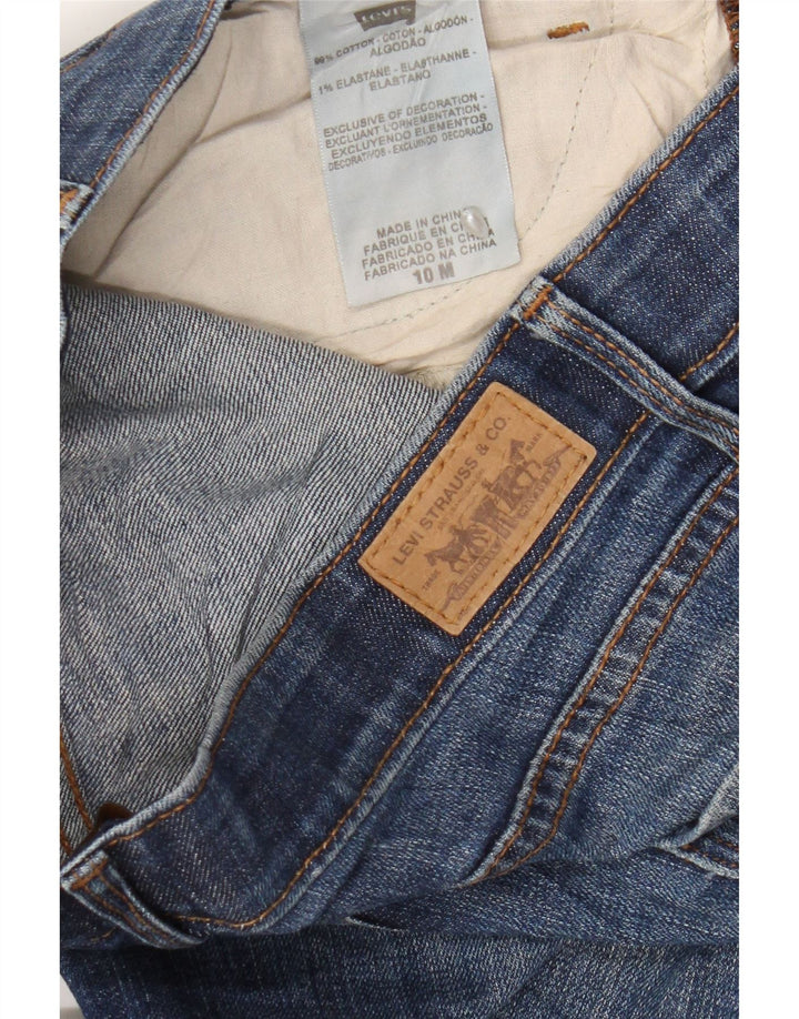 Levi's Dame 525 Bootcut Jeans US 10 Large W30 L28 Blå Bomuld