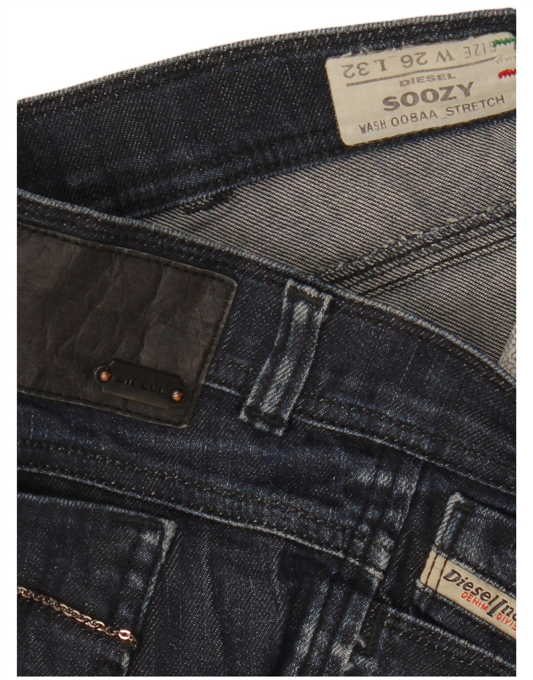 Diesel Dame Soozy Bootcut Jeans W26 L32 Marineblå Bomuld
