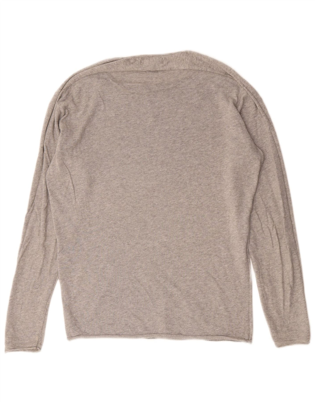 Zara Herre Boat Neck Jumper Sweater Small Grey Flecked