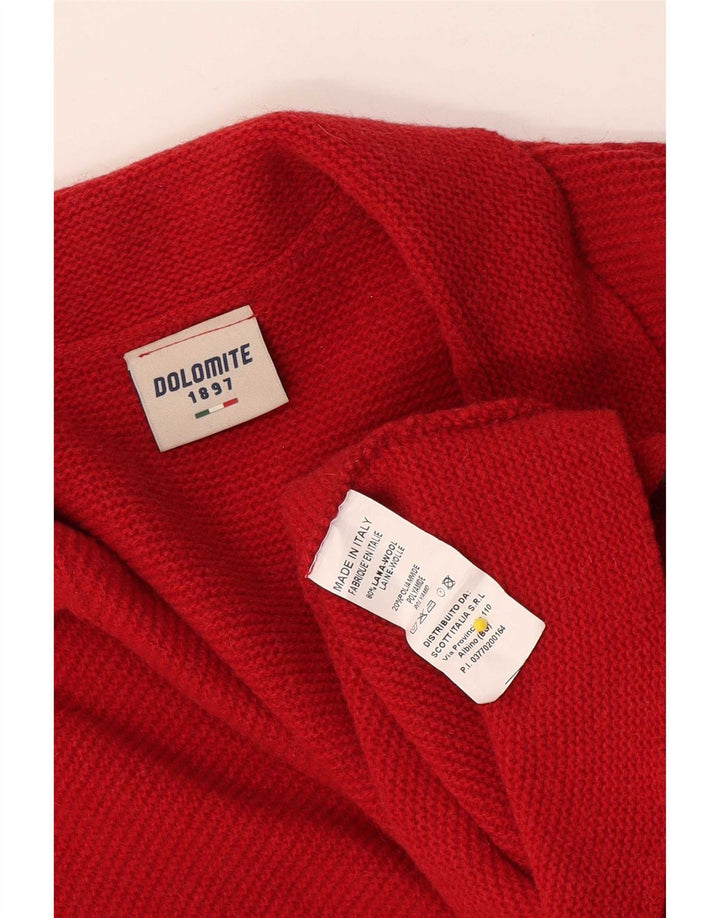 Dolomite Dame Cardigan Sweater UK 16 Large Red Wool