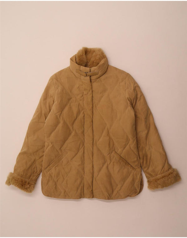 Parisport Dame Loose Fit Polstret Jakke IT 44 Medium Beige Polyamid