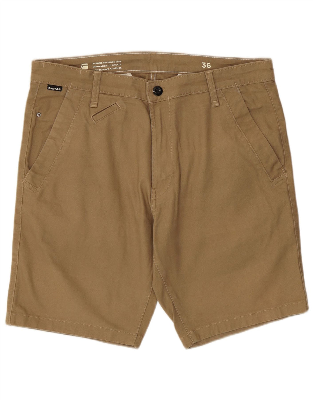 G-Star Chino Shorts til mænd W36 Large Khaki Bomuld