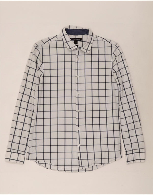 Michael Kors Herre Slim Fit skjorte Medium hvid ternet