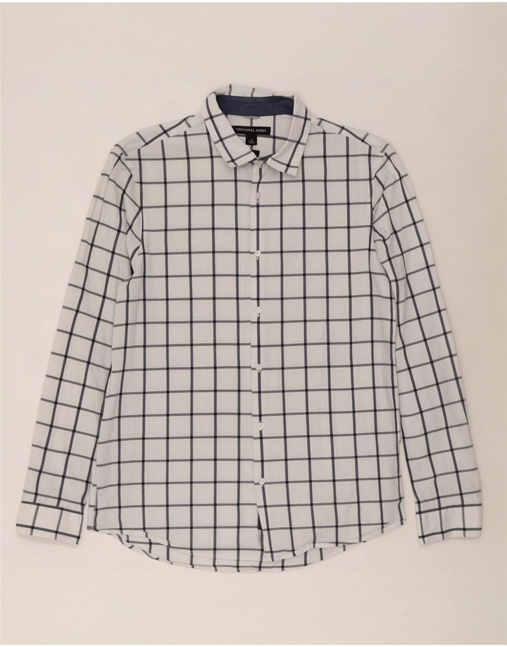 Michael Kors Herre Slim Fit skjorte Medium hvid ternet
