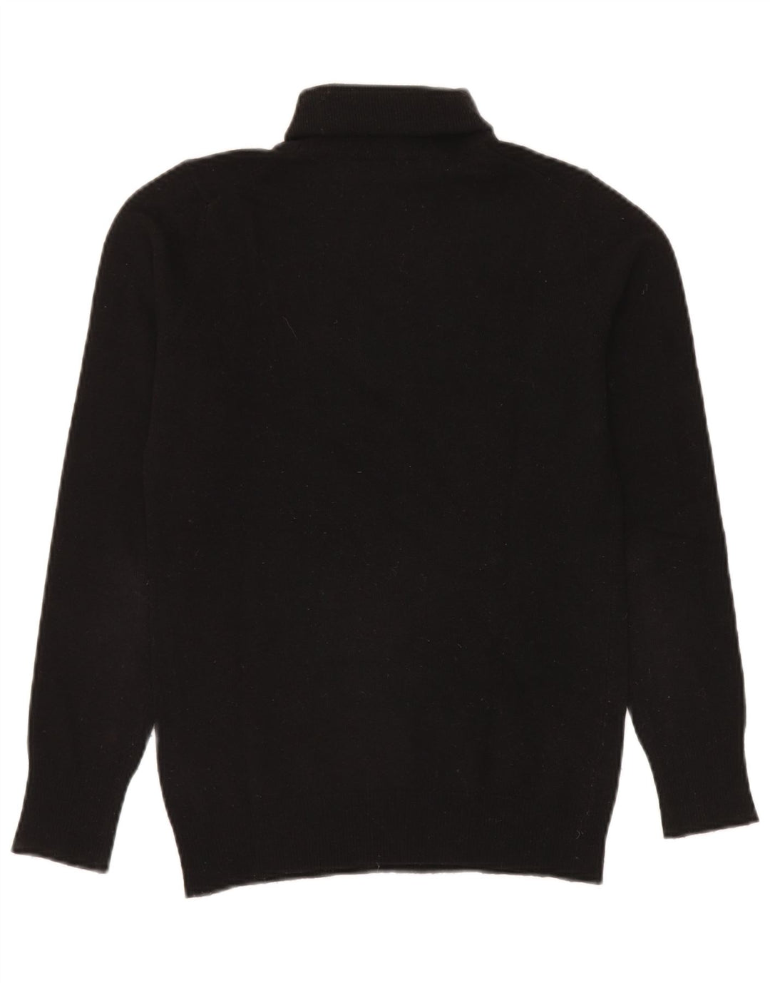Benetton Dame Rullehals Sweater UK 10 Lille sort uld
