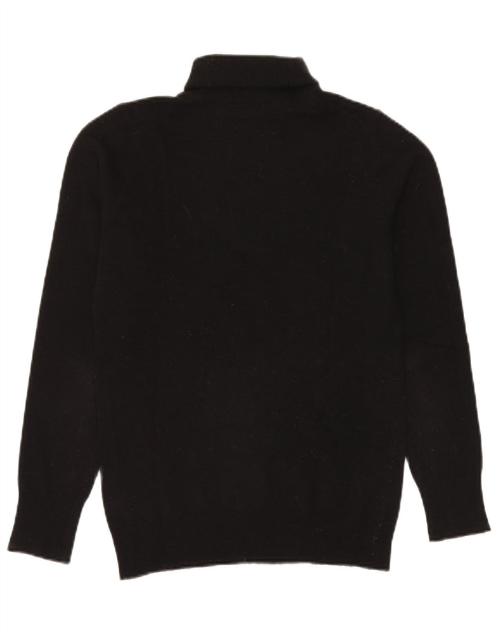 Benetton Dame Rullehals Sweater UK 10 Lille sort uld