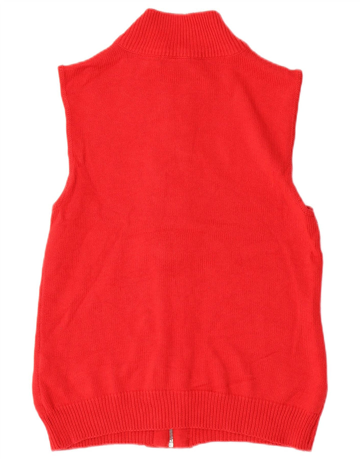 CHAPS ærmeløs cardigantrøje til kvinder UK 16 Stor rød bomuld