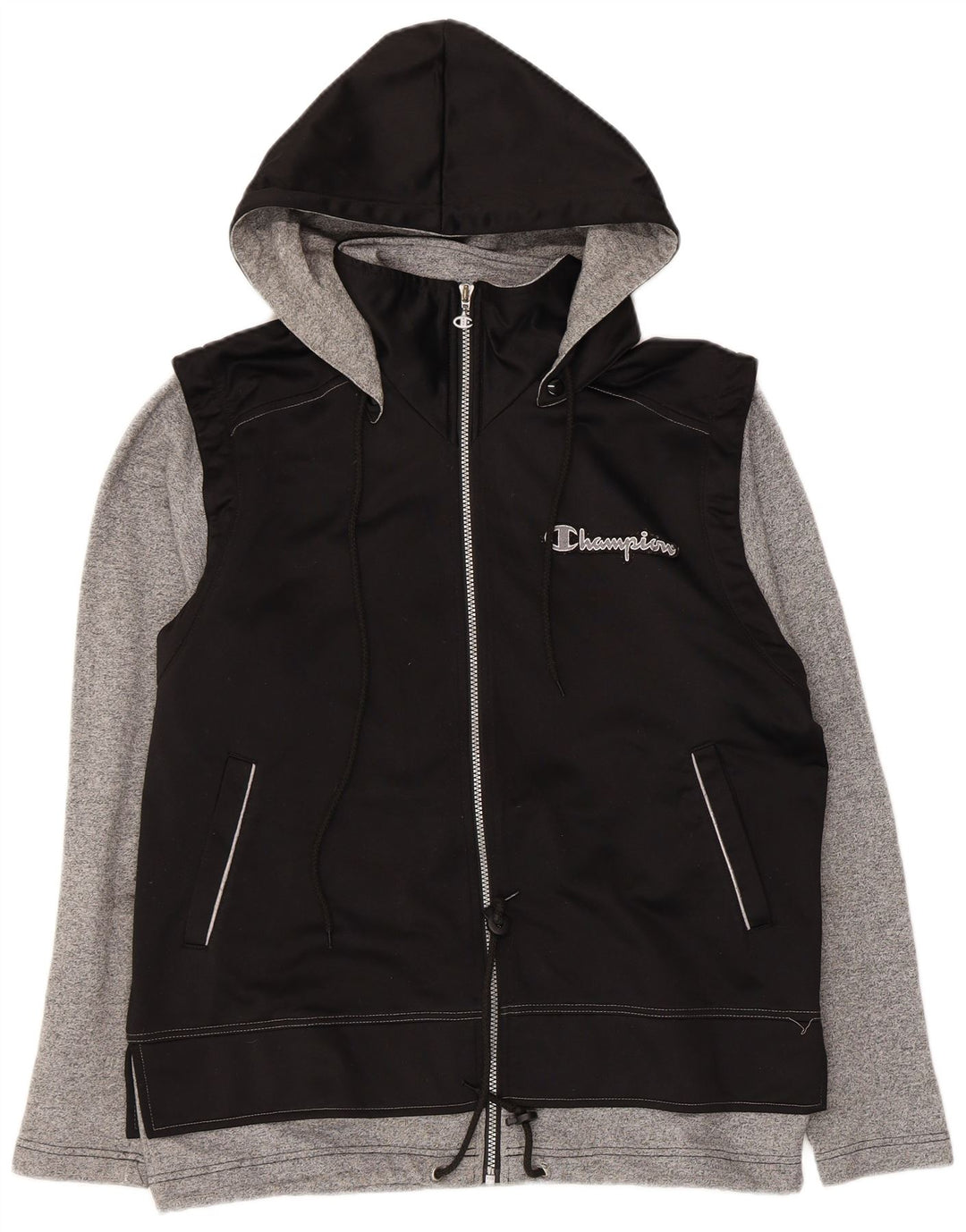 Champion Træningsdragt med hætte til mænd Topjakke Lille sort Colourblock Polyester