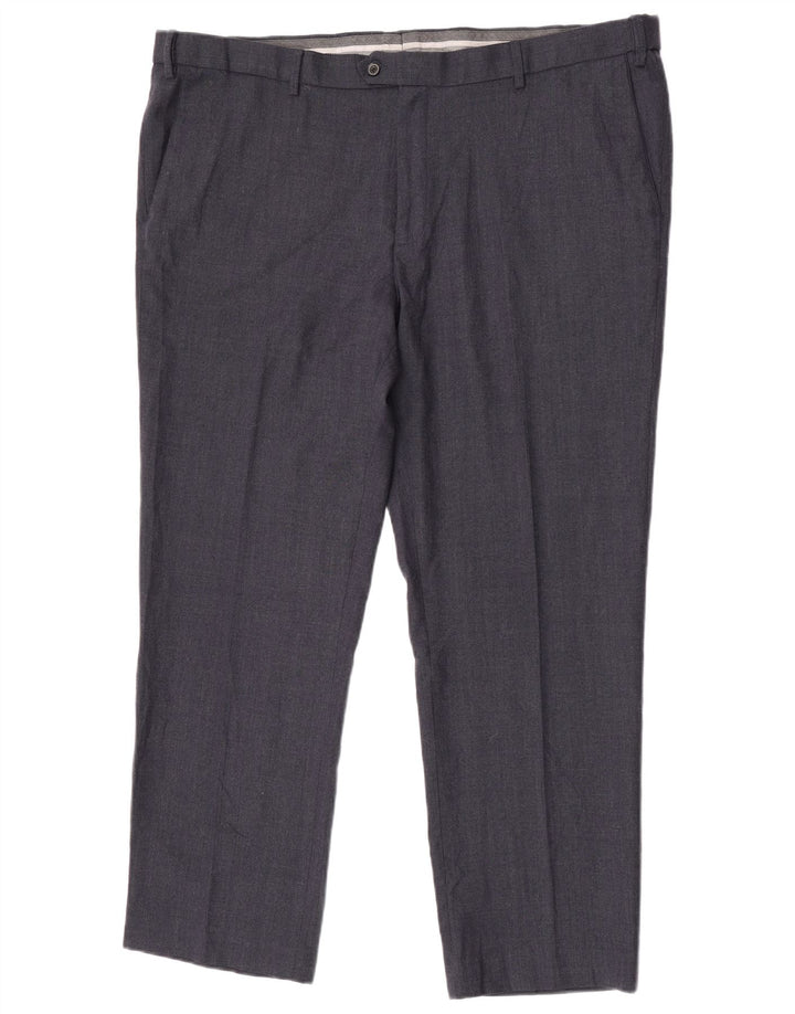 Marks & Spencer Herre Regular Fit Suit Bukser W44 L31 Marineblå Uld