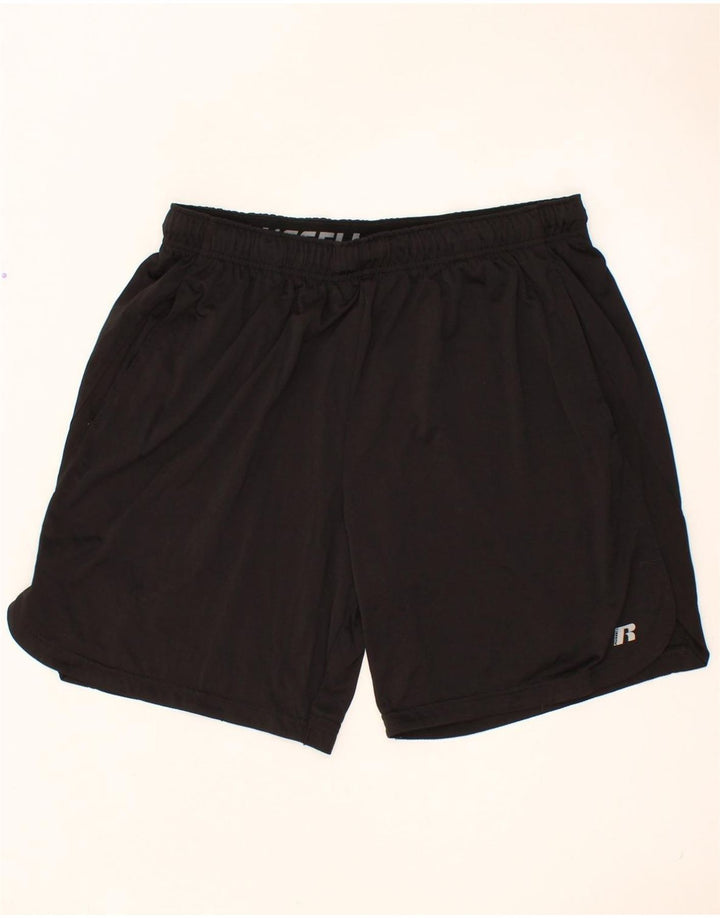 RUSSELL ATHLETIC Mens Dri-Power Sport Shorts Large Black Polyester Vintage Russell Athletic and Second-Hand Russell Athletic from Messina Hembry 